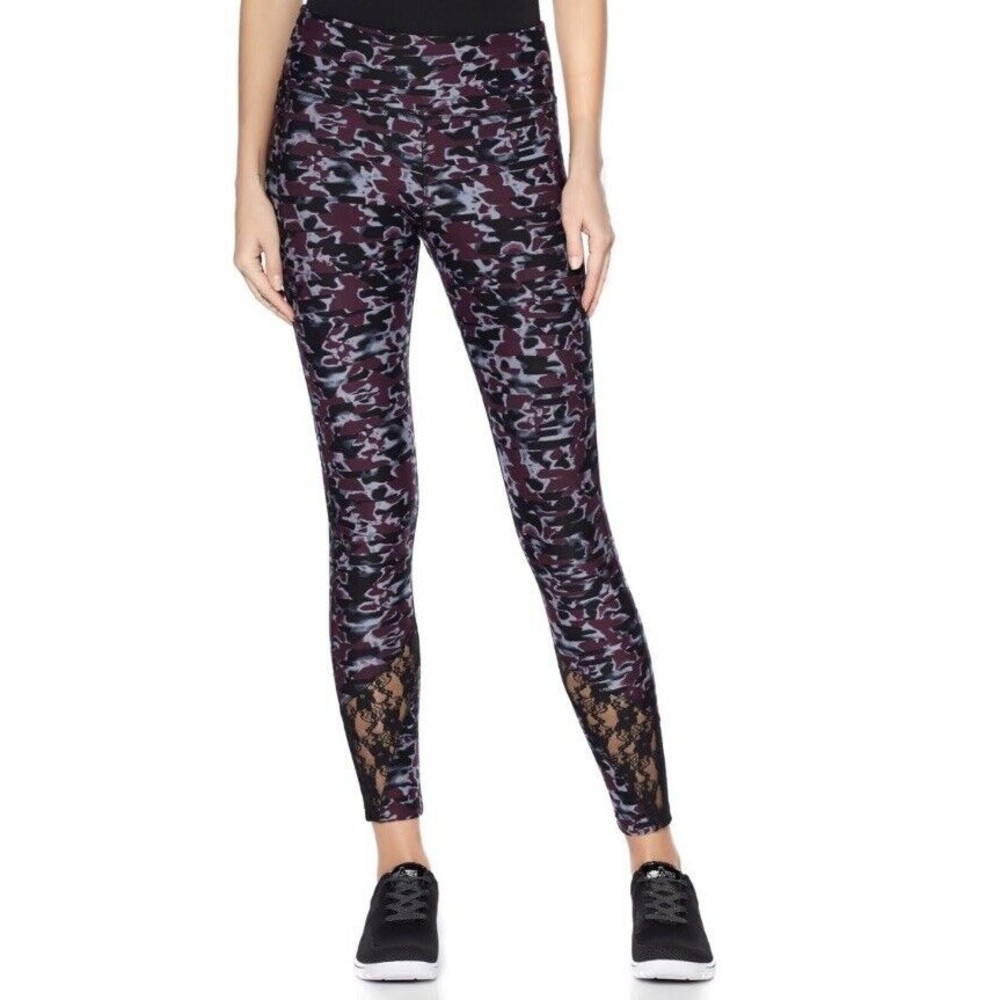 EUC Warrior Danica Patrick Lace High Waist Animal print Legging Medium